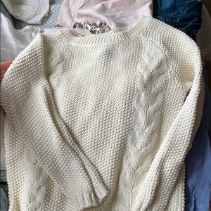 Cream Sweater with Buttons